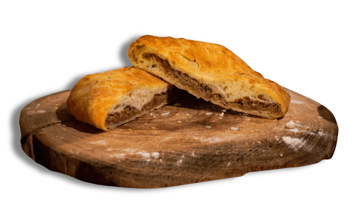 Palanețe coapte la cuptor pe un fund de lemn